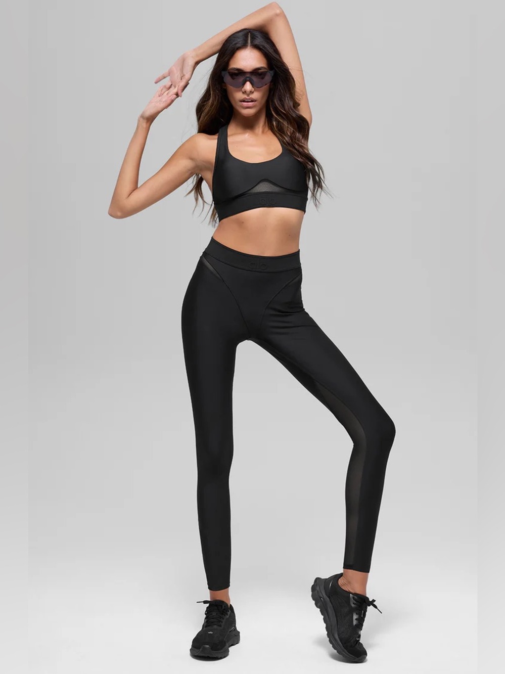 Alo Airlift High Waist 7/8 Rebel Legging & Bra Black Size Small NWT